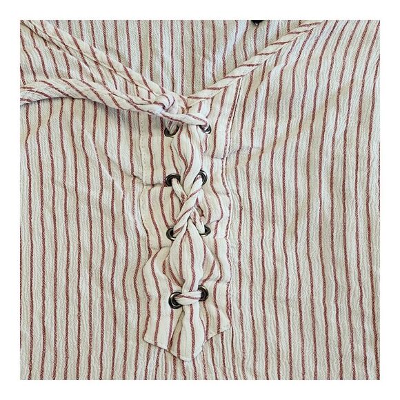 NWOT Torrid Sophie Stripe Lace Up Cami Red Size 3 3X Summer Nautical Stripes - Picture 6 of 8